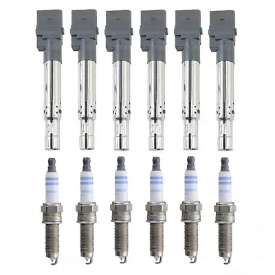 Set Of 6 Ignition Coils + BOSCH IRIDIUM Spark Plugs For VW CC PASSAT TOUAREG 3.6 • $161.06