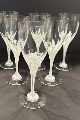 Vintage Rosenthal Snowflower Crystal Wine Glass 7.5” Sold Individually - 6 Avail • $49.95