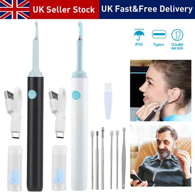 Ear Wax Removal Kit Camera 1920P Smart Bud Cleaner Black IPhone Ipad & Android • £10.39