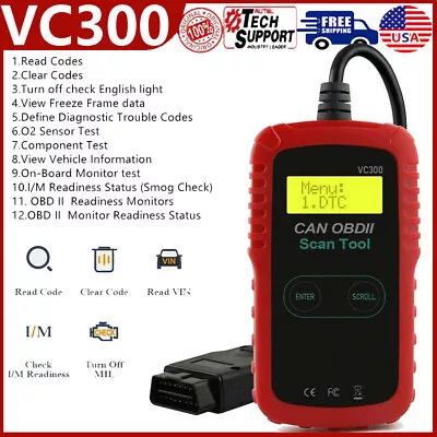  VC300 Auto OBD2 Scanner Car Code Reader Check Engine Scanner Diagnostic Tool • $14.99