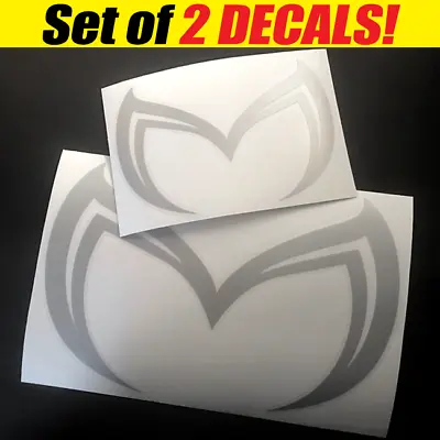 MAZDA  Evil M  Logo Vinyl Sticker Decal Mazda 3 5 6 RX-7 RX-8 MX-5 Miata. (TWO!) • $6.99