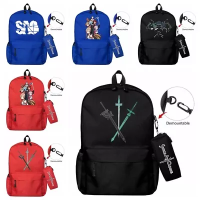 Anime Sword Art Online SAO Backpack Student Schoolbag Travel Laptop Bag Satchel • $60.71