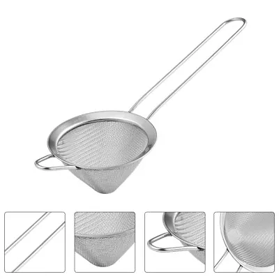  2 Pcs Fry Oil Mesh Strainer Large Skimmer Stainless Steel Filter Cocktail • £6.99