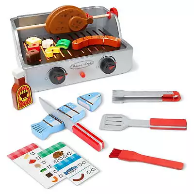 Melissa & Doug Rotisserie And Grill Wooden Barbecue Play Food Set (24 Pcs) • $30.30