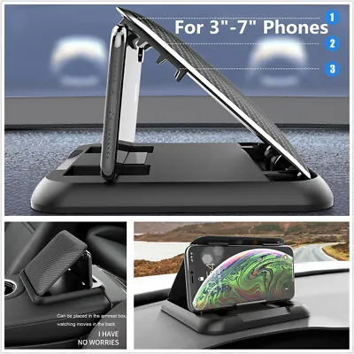 Car Dashboard Phone Holder Cradle Mount HUD For IPhone 11 XR XS MAX Samsung GPS • £10.81