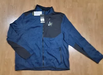 Champion Mens Summit Sweater Fleece Jacket Size XXL Blue Heather Black NWT • $11.77