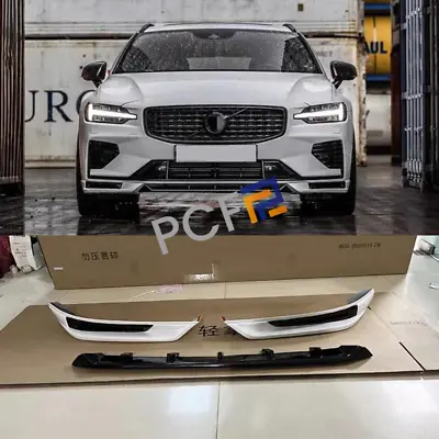 Fits For Volvo S60 Unpainted Front Bumper Lip Body Kit Spoiler 2020-2024 • $327.12