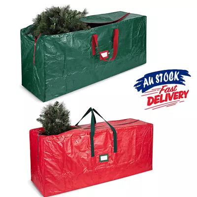 Extra Large Waterproof Christmas Tree Storage Bag Xmas Festive Zip Up Organiser • $24.59