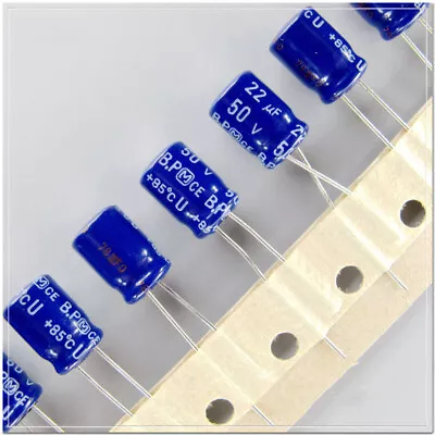 10Pcs/50pcs Panasonic U-BP Series 22uF/50V22uF Non-polar Audio Capacitor 8X11.5 • $2.60