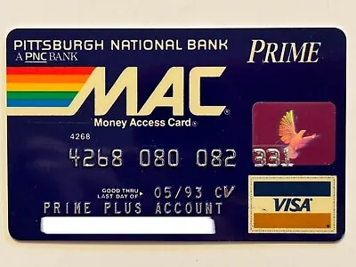 Pittsburgh National Bank▪️PNC Bank▪️Prime Plus Visa Credit Card▪️Exp 1993▪️MAC • $59.99