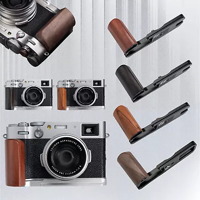 For Fuji Fujifilm X100vi X100 6 Wood Hand Grip L Holder Camera Alloy Base Plate • $70.22