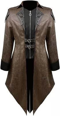 Mens Large Gothic Steampunk Vintage Coat - Medieval Renaissance Victorian Frock • $59.99