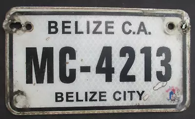 BELIZE CITY BELIZE Expired 2016 Metal Motorcycle License Plate - MC-4213 • $29.99