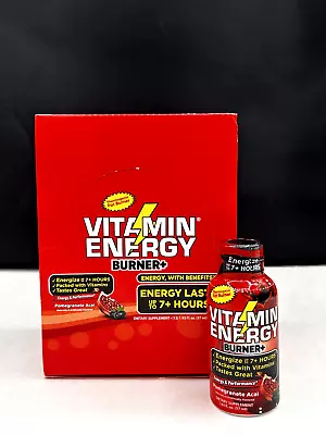 Vitamin Energy Burner+ Pomegranate Energy Shots Clinically Proven - (12 Pack) • $29.98