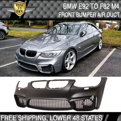 $599.99 • Buy Fit 11-13 BMW E92 LCI To F82 M4 Conversion Front Bumper Air Duct With Mesh Grill