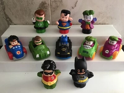 $25.99 • Buy Fisher Price Little People Lot 10 Figures Cars Wheelies DC Universe Super Hero