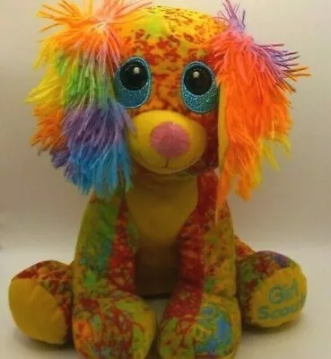 Girl Scouts Puppy Rainbow Plush 10  Tie-Dye Dog Stuffed Animal Toy  • $7.19