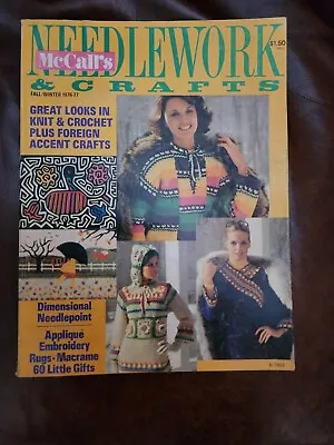 McCall's Magazine - Needlework & Crafts - Fall Winter 1976 -77 Vintage Fashion • $3.95