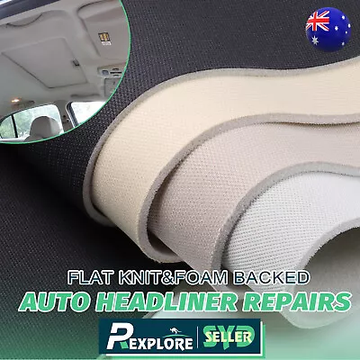 Flat Knit Headliner Fabric Car Truck SUV Foam Backed Roof Lining Sound Reduction • $6.99