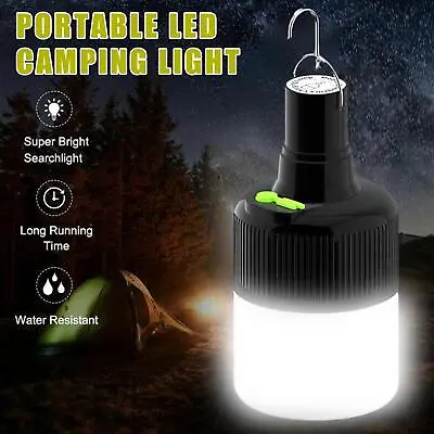 USB Rechargeable LED Camping Light Tent Lantern Night Lamp Outdoor Fishing Party • £4.99