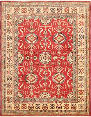 Traditional Hand-Knotted Geometric Carpet 7'10  X 9'11  Wool Area Rug • $1038.60