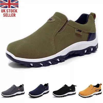 £12.99 • Buy Mens Sport Shoes Slip On Outdoor Walking Hiking Trainers Sneakers Casual Size UK