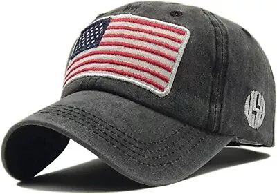 Men's USA American Flag Baseball Cap Embroidered Polo Style Military Army Hat • $12.15