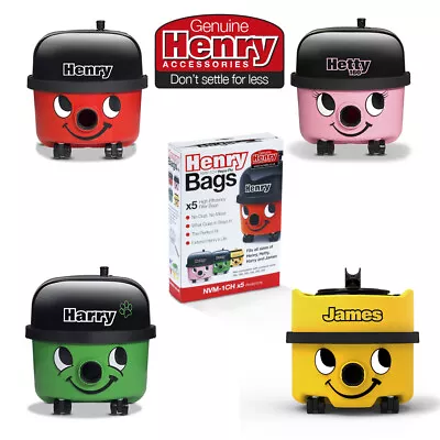 Henry Hoover Bags Hetty Cleaner Hepa Numatic HEPAFLO NVM-1CH 604015 X 4 • £5.75