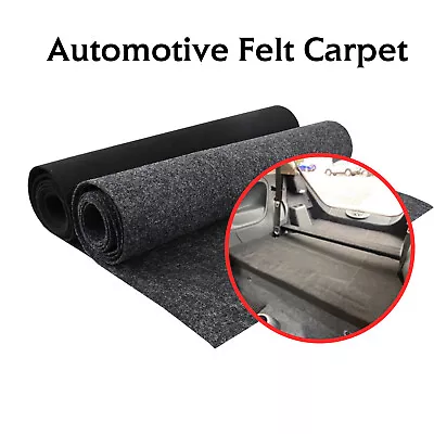 Black/Gray Car Carpet Upholstery Auto Floor Trunk Liner Cover Under-felt Wrap • $39.89