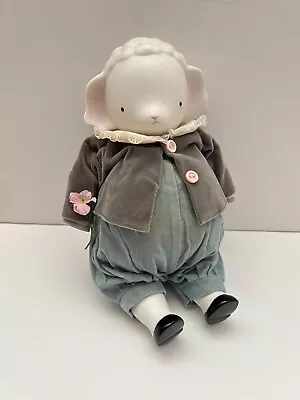 Vintage My Lamby Pie Boy Huggable Hand-Painted Ceramic Doll Michel & Co • $28.80