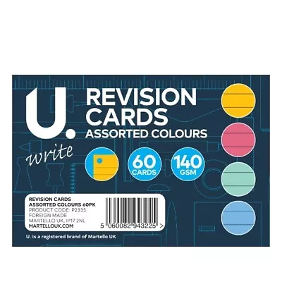 Coloured Lined Exam Revision & Presentation Index Cards 6 X4  152 X 101mm • £2.99