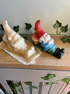 Latex Rubber Mould Sleeping Garden Gnome Gonk Toadstool Mold Fairy Garden • £10