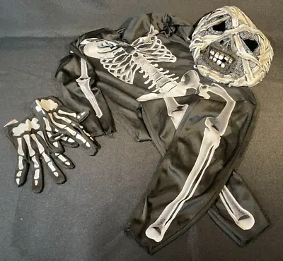 Skeleton / Mummy  - Glow In Dark - Costume - All-In-One - Child Age 3 To 4 • £3