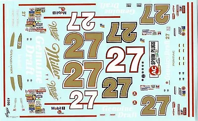 Powerslide 390 #27 Miller Genuine Draft 1990 Rusty Wallace Nascar Decal • $13