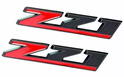 2pcs Z71 Emblems Decal Badge For GMC Silverado Sierra Suburban Black Red • $14.99