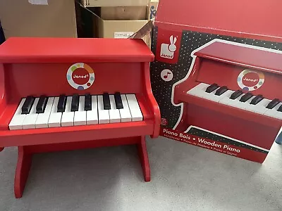 £24.99 • Buy Janod Children's Wooden Piano Red - Imitation Musical Toy