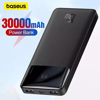 $32.99 • Buy Baseus 30000mAh PD Fast Charging Power Bank Portable Charger Battery Powerbank