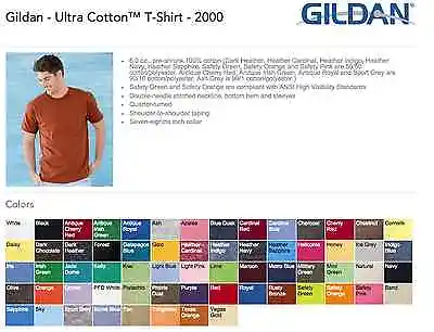  Gildan Ultra Cotton T-SHIRTS BLANK BULK LOT Colors Or White S-XL Wholesale  • $23.23