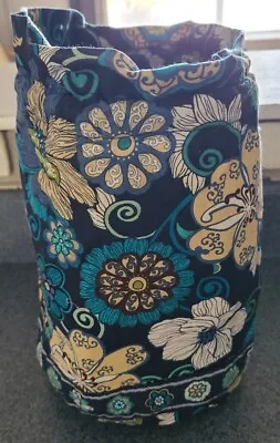 Vera Bradley Blue Floral Print Ditty Bag With Plastic Lining • $8