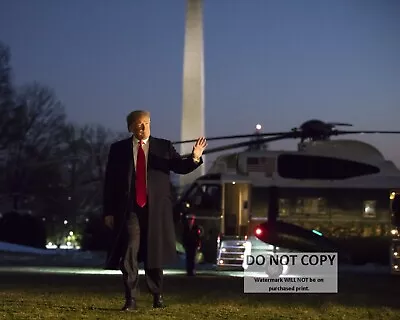 Donald Trump Exits Marine One After New Orleans Trip In 2019  8x10 Photo (rt652) • $8.87