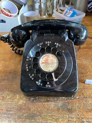 GPO 706L Vintage 1961 Rotary Telephone Vintage Black Untested • £55