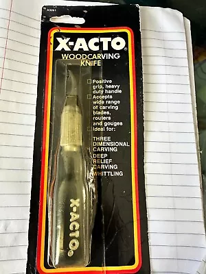 X-acto X 3261 Woodcarving Knife Three Dimensional Carving Deep R. Made In USA. • $12.99