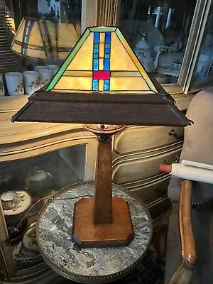 Mission Arts And Craft Oak Table Lamp • $250