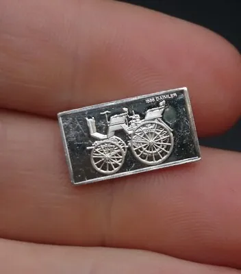 £20 • Buy Small Miniature Sterling 925 Silver 1888 Daimler Car 1g Ingot. 🇬🇧 Great Gift. 