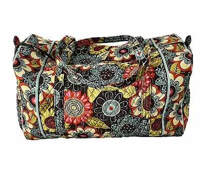 Vera Bradley Large Weekender Duffle Travel Bag Flower Shower 22” Side Pockets • $35