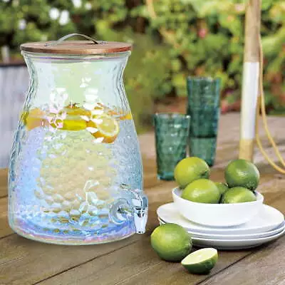 Better Homes & Gardens Hammered Luster Glass Beverage Dispenser 2 Gallon • $15.50