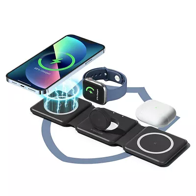 3 In 1 Wireless Charging Station Travel Charger For IPhone AirPods And IWatch • $25.99