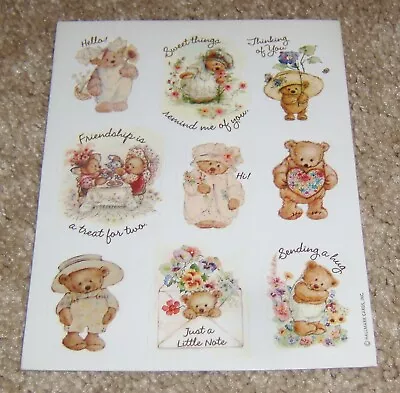 Hallmark Vintage Mary's Bears ~ Mary Hamilton Sticker Sheet.   • $3.99