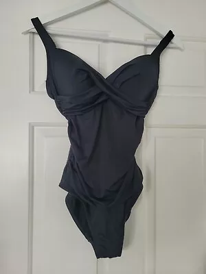 Ladies Marks & Spencers Black Swimming Costume Size 12 • £8