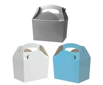 X50 - BIRTHDAY PARTY FOOD MEAL GIFT BOXES - FROZEN WHITE - SILVER - LIGHT BLUE • £18.99